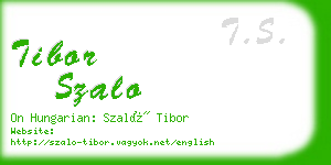 tibor szalo business card